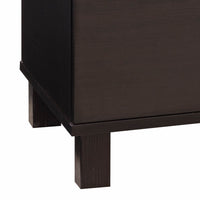 Dresser with 6 Drawers and Cut Out Pulls, Dark Brown - BM261500