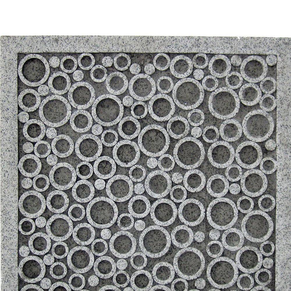 Transitional Sandstone Wall Decor with Bubble Pattern, Large, Gray - BM26616