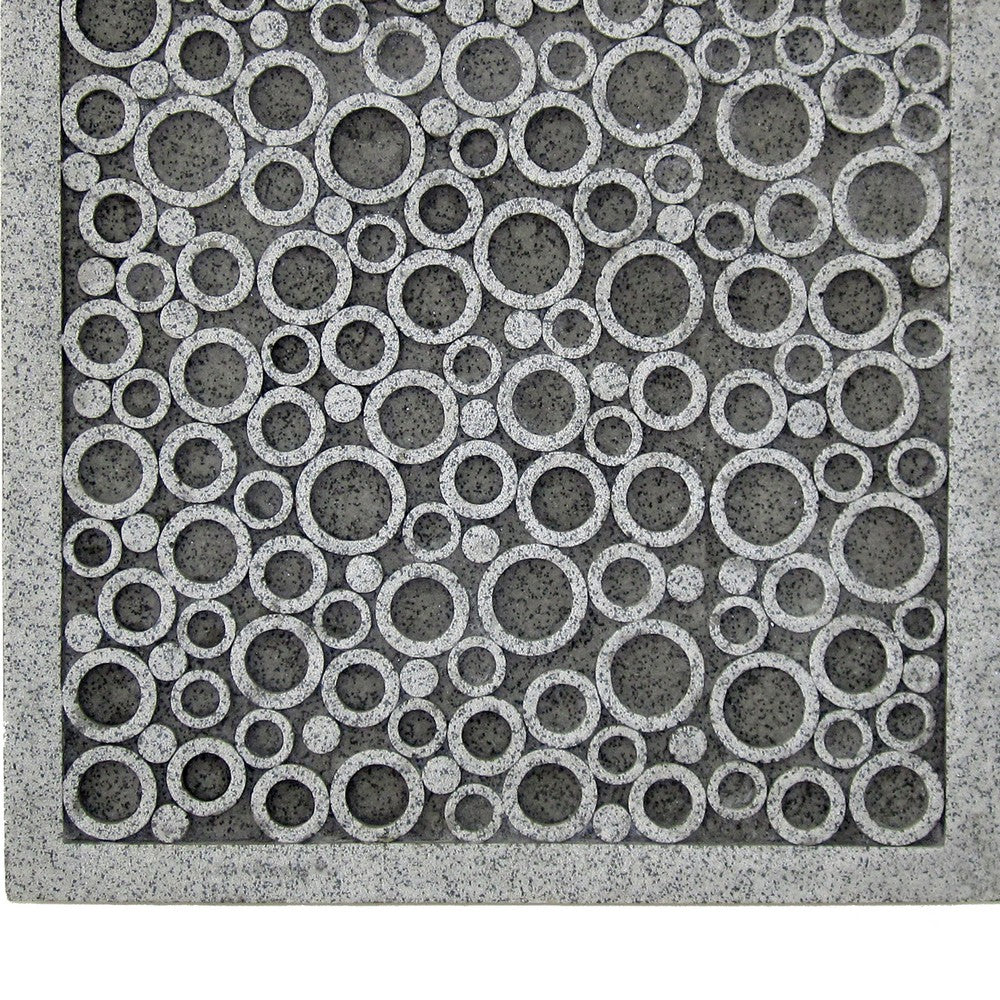 Transitional Sandstone Wall Decor with Bubble Pattern, Large, Gray - BM26616