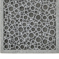 Transitional Sandstone Wall Decor with Bubble Pattern, Large, Gray - BM26616