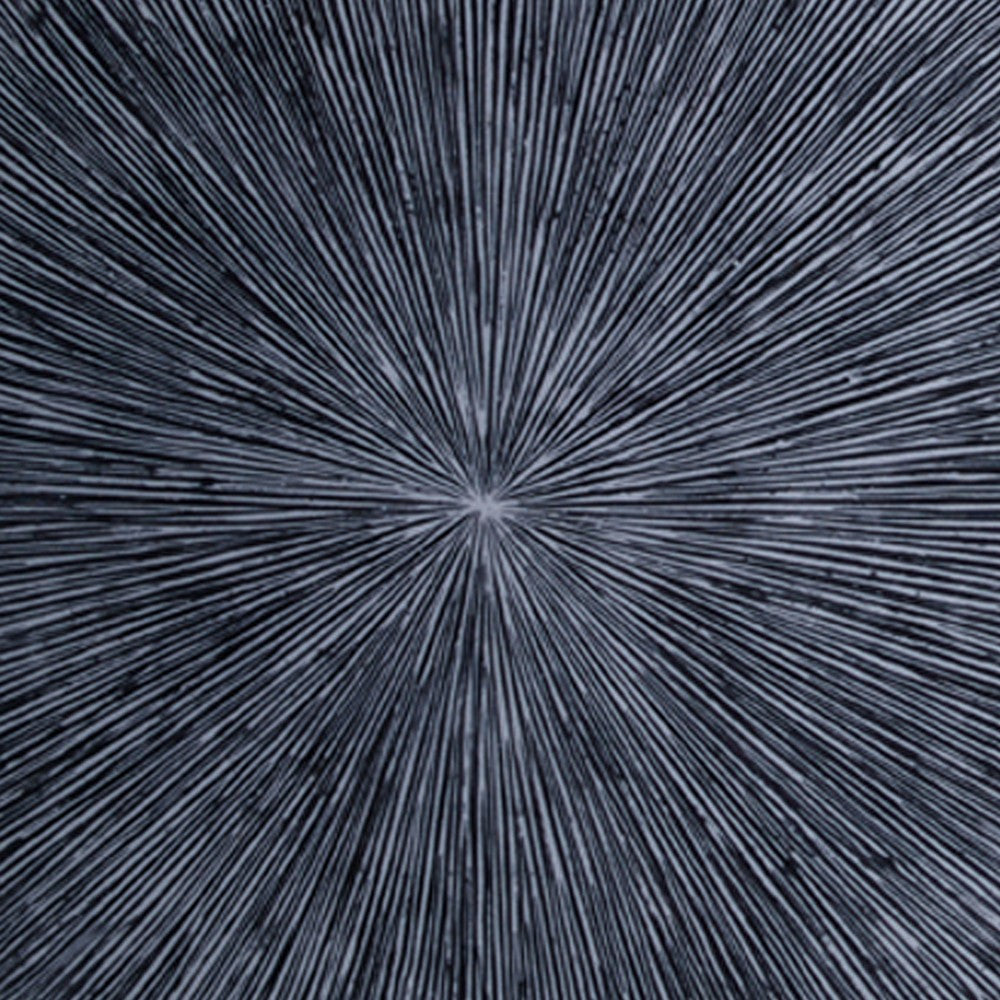 Transitional Ribbed Square Shaped Sandstone Wall Art, Large, Gray - BM26630