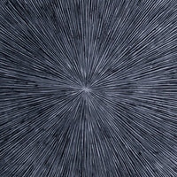 Transitional Ribbed Square Shaped Sandstone Wall Art, Large, Gray - BM26630