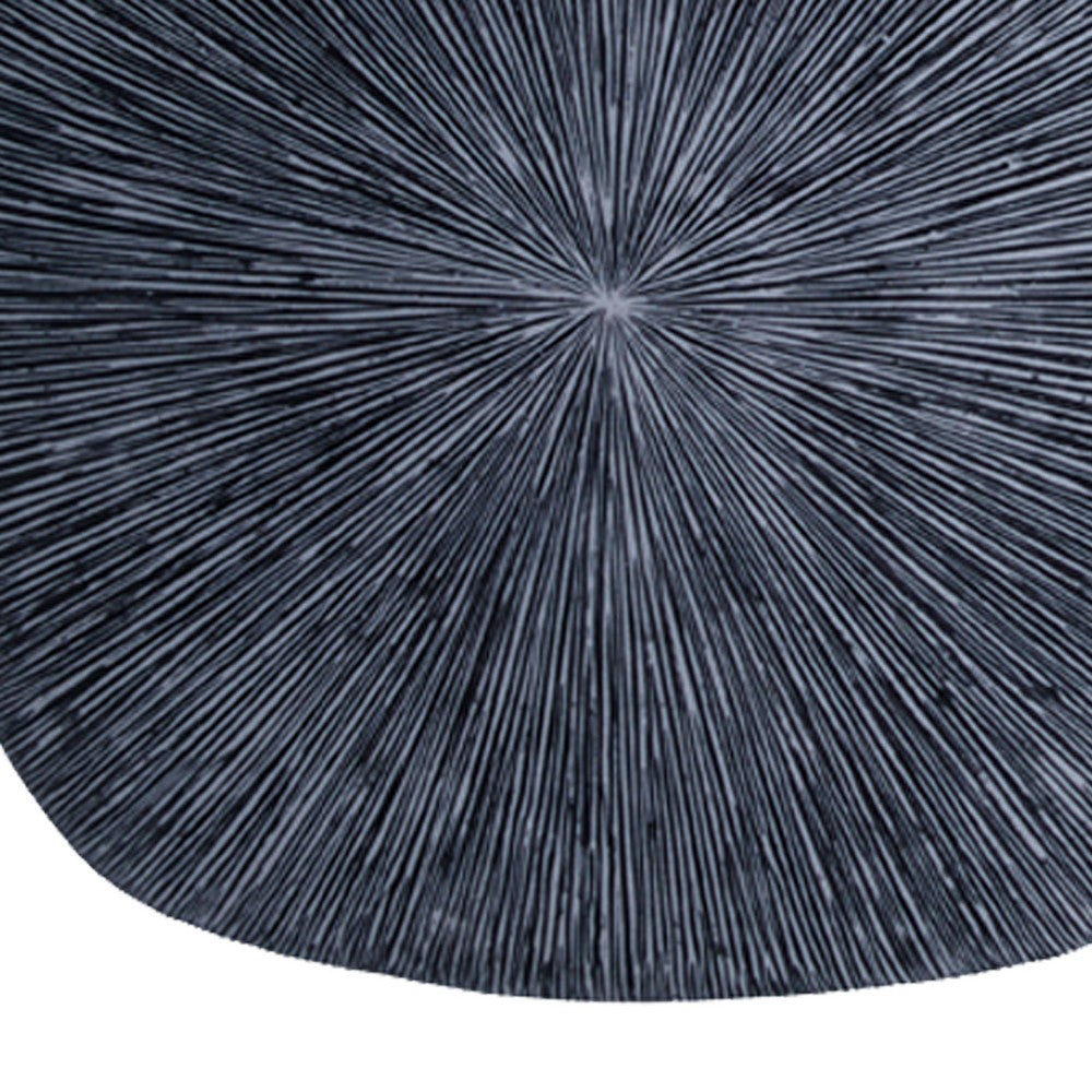 Transitional Ribbed Square Shaped Sandstone Wall Art, Large, Gray - BM26630