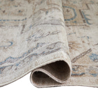 Tyra 5 x 7 Medium Soft Polyester Fabric Floor Area Rug, Washable, Medallion Pattern, Multicolor - BM279715