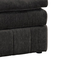 Luna 33 Inch Modular Ottoman, Three Layer Plush Cushioned Seat, Dark Gray - BM284333