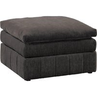 Luna 33 Inch Modular Ottoman, Three Layer Plush Cushioned Seat, Dark Gray - BM284333