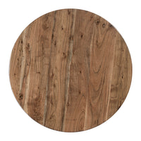 37 Inch Round Coffee Table, Drum Shape, Mango and Sheesham Wood, Brown - BM285374