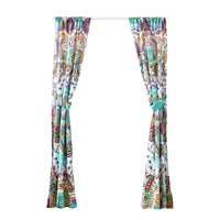 Vana 84 Inch Window Curtains, Decorative Paisley Print Design, Rod Pockets - BM293467