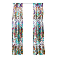 Vana 84 Inch Window Curtains, Decorative Paisley Print Design, Rod Pockets - BM293467