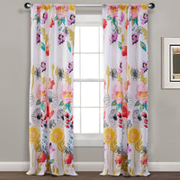 Minsk 84 Inch Window Panel Curtains, Bright Flower Patterns, Vibrant Colors - BM293481