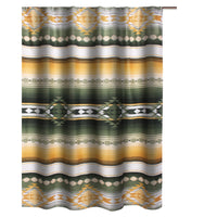Jashua 72 Inch Shower Curtain, Southwest Style Yellow Stripes, Button Holes - BM293487