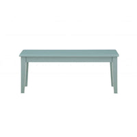 Bray 44 Inch Modern Rectangular Dining Bench, Tapered Legs, Teal Blue - BM293816