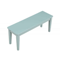 Bray 44 Inch Modern Rectangular Dining Bench, Tapered Legs, Teal Blue - BM293816