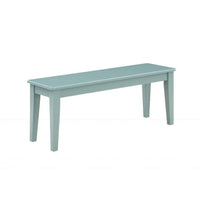 Bray 44 Inch Modern Rectangular Dining Bench, Tapered Legs, Teal Blue - BM293816
