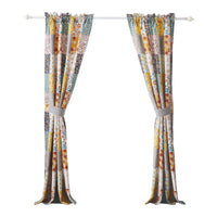 Turin 84 Inch Window Curtains, Brushed Microfiber, Multicolor Patchwork - BM294292