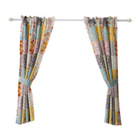 Turin 63 Inch Window Curtains, Brushed Microfiber, Multicolor Patchwork - BM294293