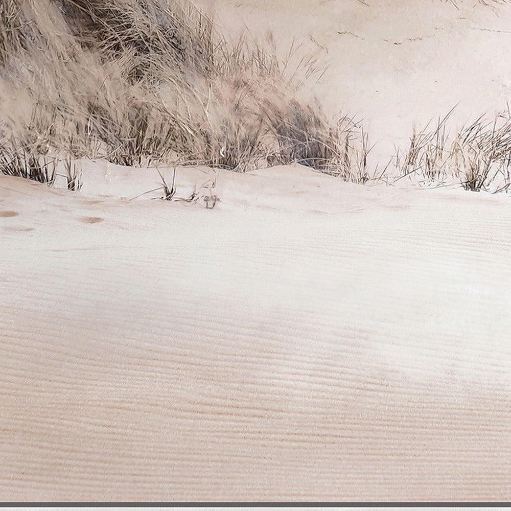 39 x 59 Hand Painted Lighthouse Atop Grassy Beach, Resin Frame, Multicolor - BM298937