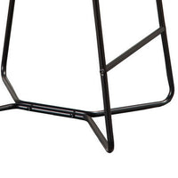 26 Inch Set of 2 Counter Stool Chairs, Padded Dark Brown Faux Leather  - BM299458
