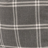 Veya 22 Inch Set of 2 Accent Throw Accent Pillows, Down, White Plaid, Gray By Casagear Home