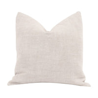 22 Inch Set of 2 Accent Throw Pillows, Down, Linen Polyester, Beige By Casagear Home
