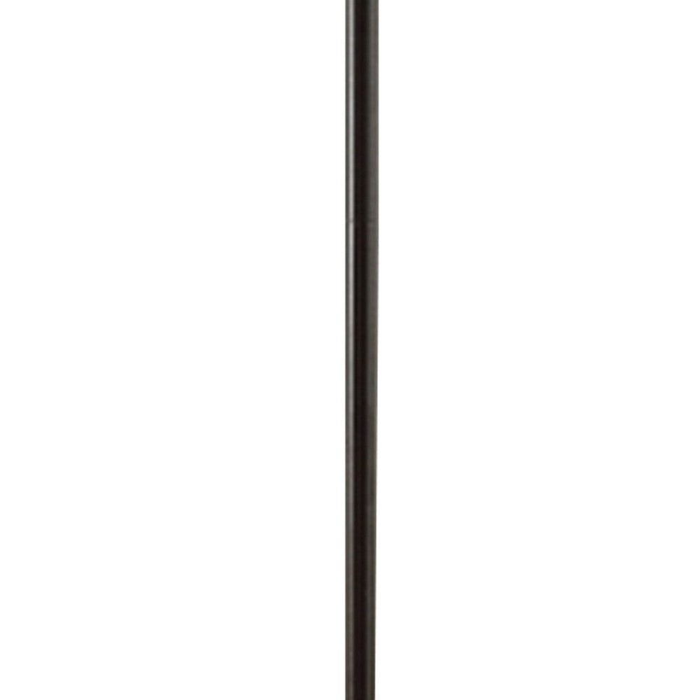 60 Inch Floor Lamp, Crystal Shade, Double Chain, Metal, Antique Bronze - BM308919
