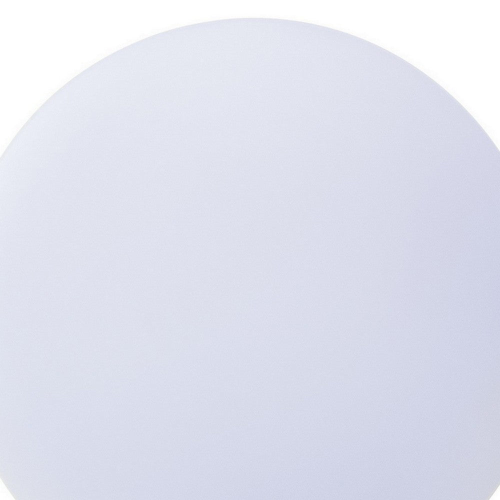 13 Inch Table Lamp, Globe LED Shade, Glass, Frosted White and Chrome  - BM308952