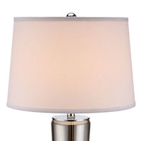 29 Inch Table Lamp, Empire Shade, Set of 2, Glass, Clear Smoke Gray - BM308956