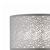 27 Inch Table Lamp with Metal and Fabric Shade, 
Sleek Chrome Finish - BM308973
