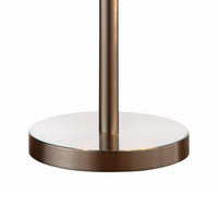 Fern 31 Inch Table Lamp with 3 Orb Shades, Metal, Sand Chrome Finish - BM308976