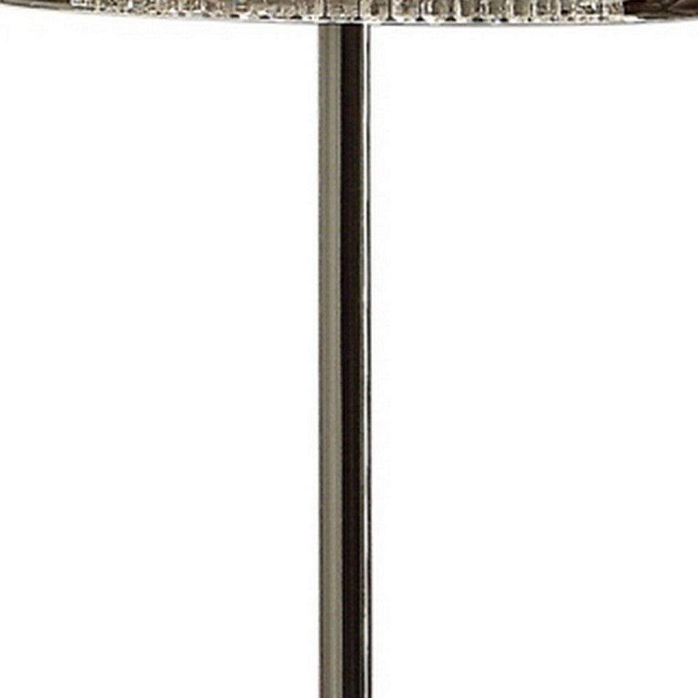 Hana 30 Inch Table Lamp, Modern Crystal Glass Shade, Metal, Black Nickel - BM308986
