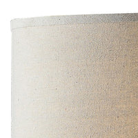 31 Inch Table Lamp, Classic Drum Fabric Shade, Modern Metal Base, Bronze - BM308997
