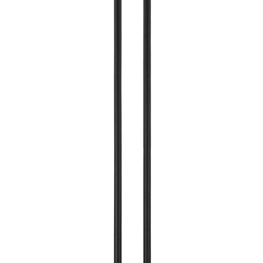 Pin 59 Inch Floor Lamp, Drum Shade, Metal Base, Accent Round Base, Black - BM309044
