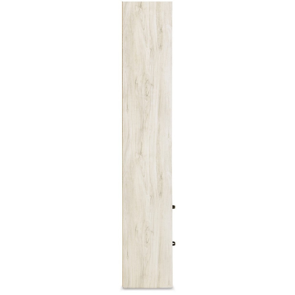 72 Inch Wood Pier, 4 Adjustable Shelves, Antique Style White Wood Finish - BM309308