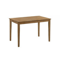 5 Piece Dining Table Set with 4 Chairs, Rubberwood, Weathered Oak - BM309446