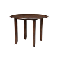 3pc 42 Inch Dining Table Set, Extendable Drop Leaves, 2 Chairs, Brown - BM309551