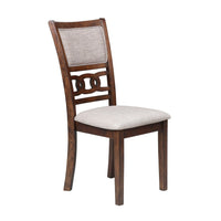 3pc 42 Inch Dining Table Set, Extendable Drop Leaves, 2 Chairs, Brown - BM309551