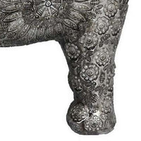 Jery 20 Inch Elephant, Tabletop Decorative Vintage Style Statue, Silver - BM309690
