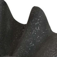 17 Inch Decorative Resin Shell, Smooth Curved Design, Textured Black - BM309717
