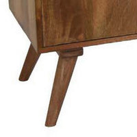 Sofi 47 Inch Sideboard Buffet Cabinet, 3 Drawers, Inset Handles, Dark Brown - BM309789