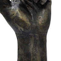 24 Inch Pointing Hand Sculpture, Pedestal 'Base, Resin Frame, Bronze - BM310056