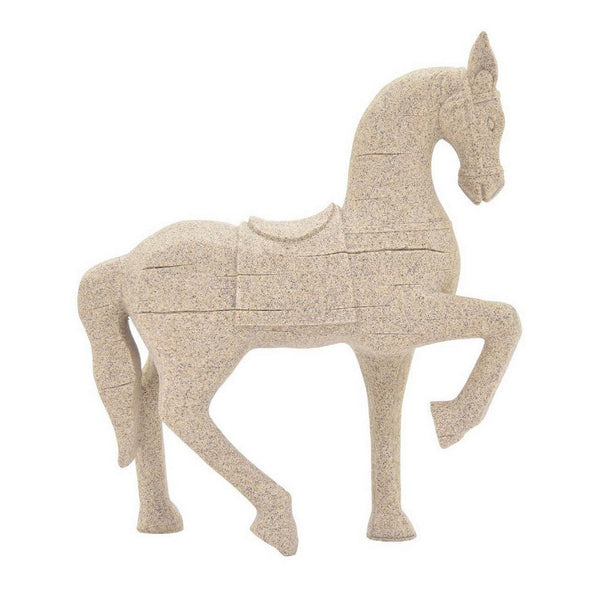 Ruhe 18 Inch Horse Figurine Statuette, Lifelike, Standing Pose, White Resin - BM310082
