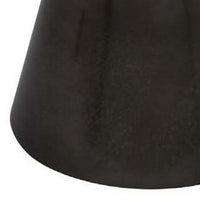 Riot 19 Inch Plant Stand Table, Round Top, Triangle Pedestal, Metal, Black - BM310106