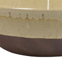 Elf 14 Inch Vase, Antique Bowl Shape, 2 Handles, Brown, Transitional Style - BM310163