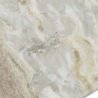 Entro Tray Set of 2, Rectangular Shape, 2 Gold Handles, White Finish Marble - BM310175