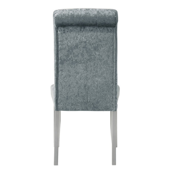 Liam 27 Inch Side Chair Set of 2, Wood, Tufted Gray Fabric Upholstery - BM310220