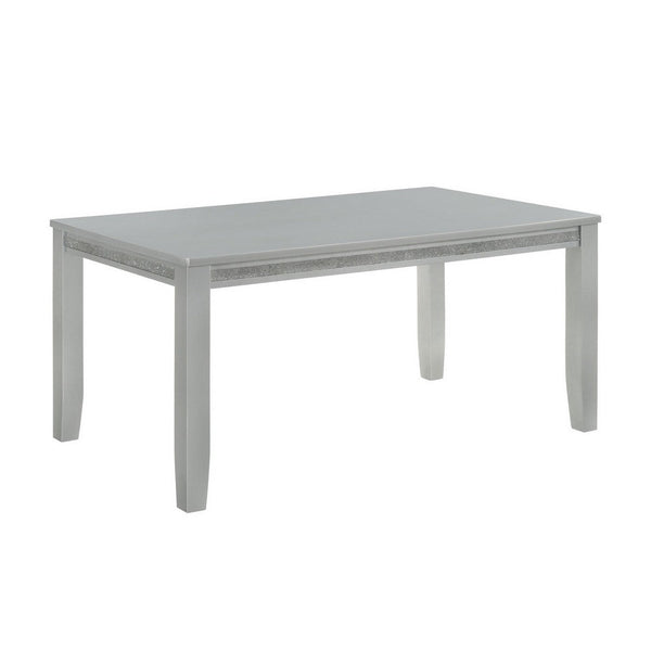 Liam 64 Inch Dining Table, Spacious Rectangular Top, Gray Wood Frame - BM310221
