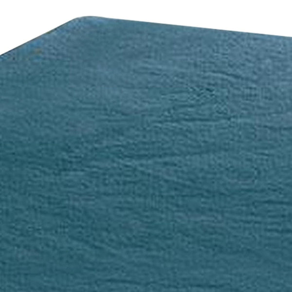 Rica 5 x 7 Area Rug, Medium, No Backing, Power Loomed Polyester, Teal - BM311082