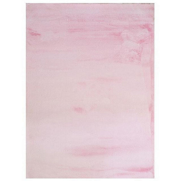 Ica 5 x 7 Area Rug, Non Slip Canvas Backing, Tie Dye Polyester, Pink - BM311087