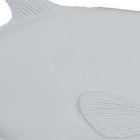 Owa Fish Accent Sculpture, Resin Tabletop Decor on Stand, Classic White - BM311446
