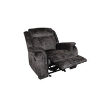 Harbor 39 Inch Manual Recliner Chair, Pocket Coils, Gray Faux Suede Velvet - BM311471